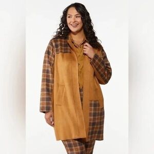 Cato | Faux Suede Plaid Jacket Various Sizes Available